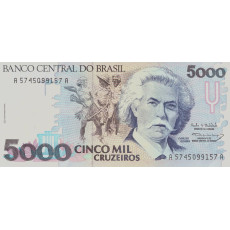 5000 Cruzeiros Brazilië 1992 Biljet